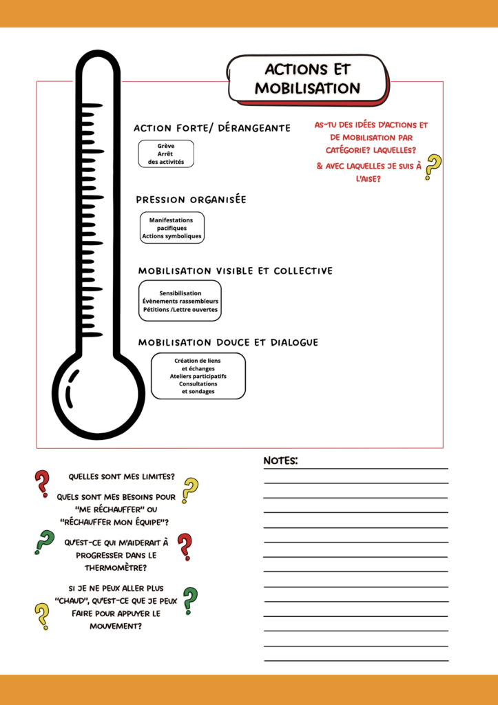 thermomètre - cahier de mobilisation